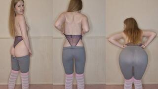 British nerd wedgies herself