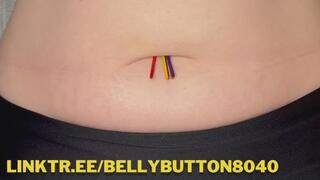 Filling Her Belly Button With Matchsticks & Tickling Them Out