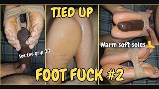 Ebony Tied Up Footjob