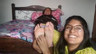Genesis Loves Her Ticklish Revenge on Super Sensitive Yenifer's Bare Soles!