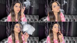 Smoking in my new glasses!