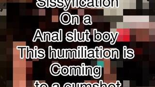 sissyfication on a slutboy he needs anal training and cbt