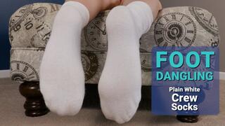 Feet Dangling in Plain White Crew Socks Foot Play Close Up - Kylie Jacobsx - MP4 1080p HD