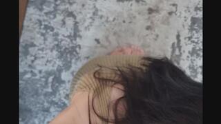 Painful doggy, riding, cum all over me