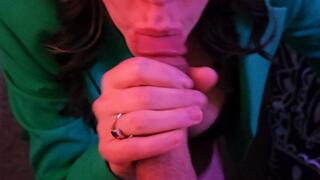 My hot step mom coming home after being a secretary for a powerful man takes her stress out on sucking the cum out of me while I fuck her face and cover her