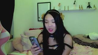 Sakura dressed as Yor Forger analy masturbating