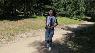 A Chinese girl was tied to a tree while running and her belly button was tickled