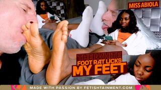 The white foot rat is now licking my feet! (Feet Licking and Sock Licking with Miss Abiola ) - FULL HD wmv