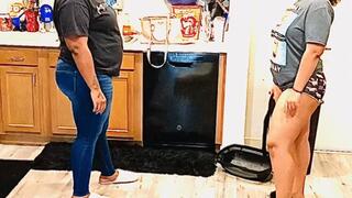 Ebony chick gets a hard spanking laying on the floor for having a bad grades