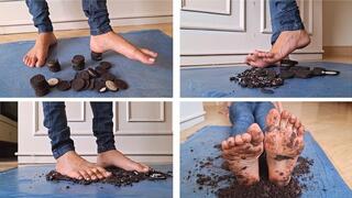 4 - Crushing oreos with bare feet