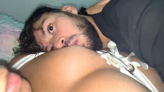 I suck my girlfriend's tits