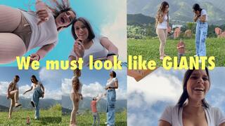 We must look like GIANTS - 720 Giantess Andrea and Genesis