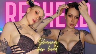 Redhead shaving her head 720p