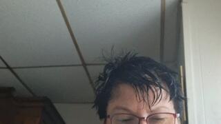 Fresh out of the shower using you human ashtray!