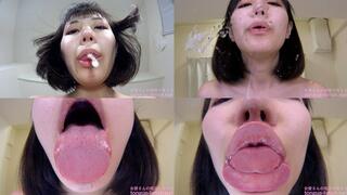 Hikage Hinata - Smell of Her Erotic Long Tongue and Spit Part 1 - MOV