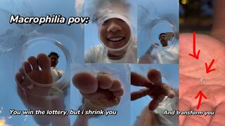 Pov: Macrophilia you win the lottery but I shrink you and transform you