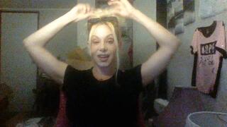 Sneezing because of the dust and cat