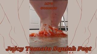 Juicy Tomato Squish Fest with SSBBW Rachel's Ravishing Feet MP4 640x360