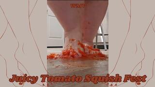 Juicy Tomato Squish Fest with SSBBW Rachel's Ravishing Feet WMV