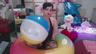 Playing, rubbing and cig popping my ex girlfriend's 24" beachball (1920x1080x30fps)