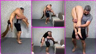 Ragdolling Naked Sex Doll Carried On Shoulder - Real Doll - Freeze - Upskirt - Nylon Pantyhose - Naked Body - Girl Hanging Upside Down - Girl Dangling - Hair Fetish - Dangling Arms - Ass Worship - Naked Doll - Housekeeper - Boiled Noodles