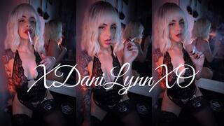 Smoking Marlboro 100s in Sexy Black Lingerie