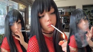 Goth Chick Smoking in your face