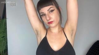 Sensual hairy armpits worship