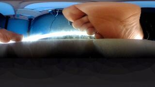 4K VR360 under guy's desk, shrunken foot worship