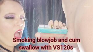 Smoking blowjob and cum swallow with VS120s - SGL039