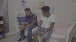 Surprised TS slut takes on 2 BBC