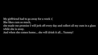 She drinks 11 loads of collected cum from a glass