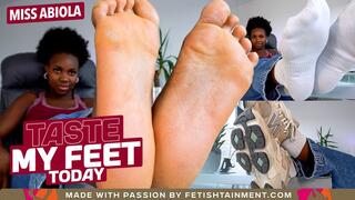 Today you will taste my feet! ( Foot Humiliation with Ebony Mistress Abiola ) - FULL HD MP4
