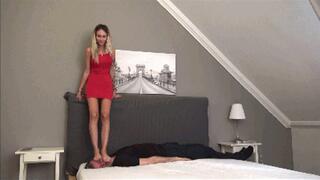 CECILIA - I want to destroy your face - EXTREME face and throatstanding, foot domination, BRUTAL face kicking (INSANE CLIP!)