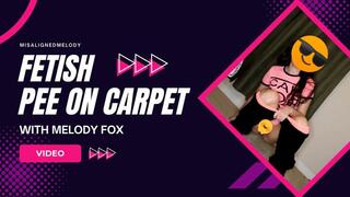 Melody Fox Desperately Pissing On Carpet