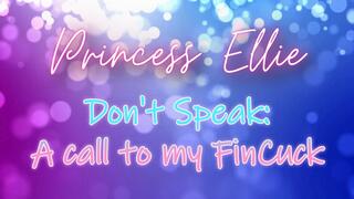 Don't Speak: A call to my Fincuck