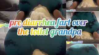 pre diarrhea fart over the toilet grandpa