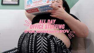 All Day Office Stuffing Filmed from my assistant's POV