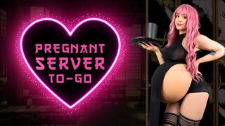 Pregnant Server To-Go: Kinky Server Puts You To Work