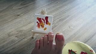 First painting by foot