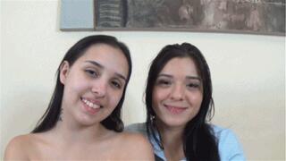 INTERRACIAL FACE LICKING - ASIAN GIRL vs BRUNETTE