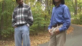 2 Big Black Cocks Visit Their Neighbor Jessica Blows Them Outside Of Her Trailer! (wmv)