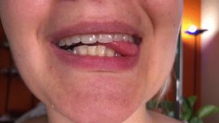 Crushing buttons with my strong teeth