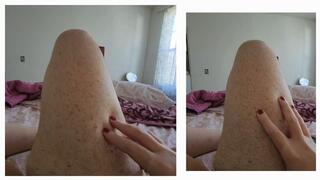 Sneezing 7 times while admiring my freckled legs