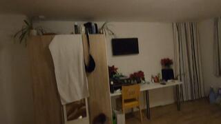 Blowjob with tied hands, cum in mouth and swallow