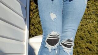 Winter jeans wetting