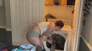 Accidentally Peeing My Panties While Doing Laundry