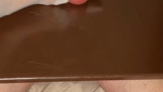 Crush your balls FLAT in white lingerie