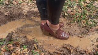 Loafers Muddy and Soaked!