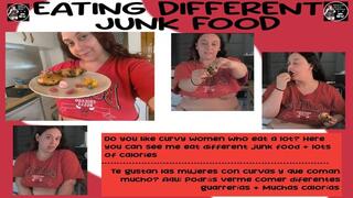 EATING DIFFERENT JUNK FOOD